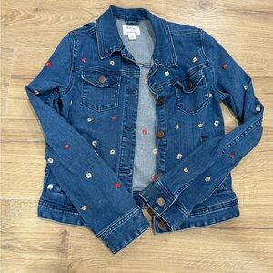 Madewell x Crew cuts floral denim jacket